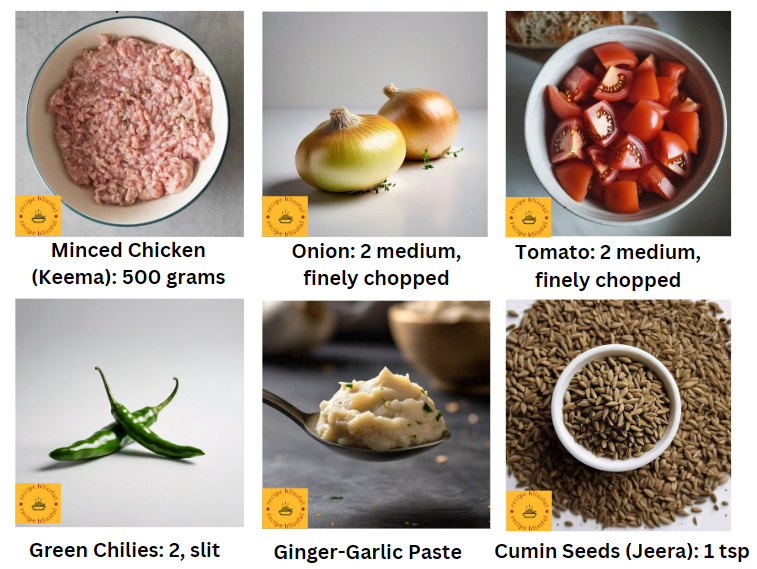Chicken Keema Recipe Ingredients 
